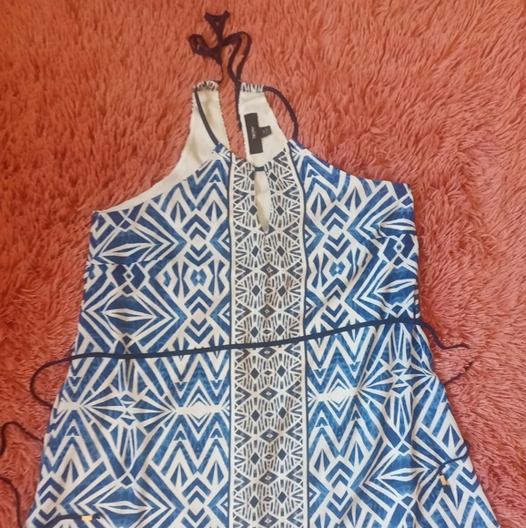Mossimo sleeveless blue/white midi dress Small - Picture 2 of 5